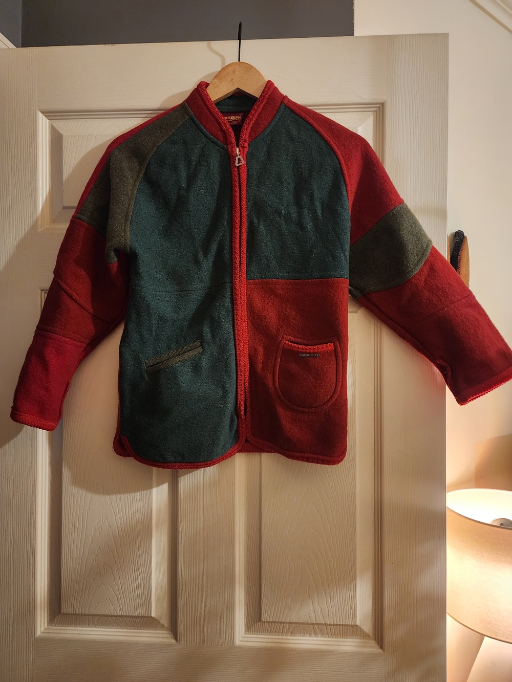 Geiger Boiled Wool Kids Colorblock Coat Made In Austria